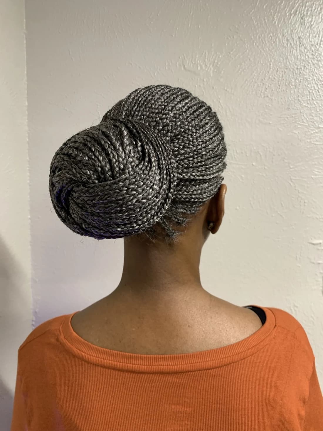Silver Braided Bun by Pejah Braiding