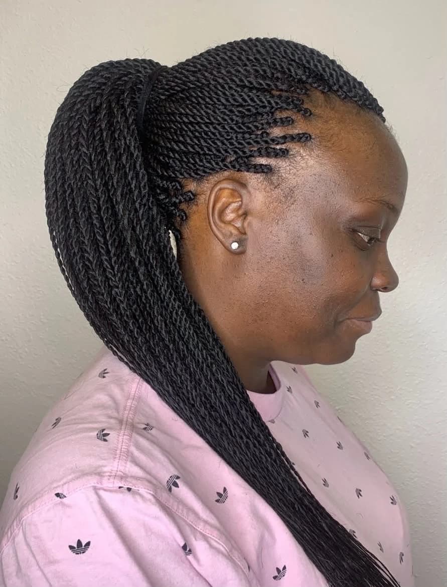 Twist Ponytail by Pejah Braiding