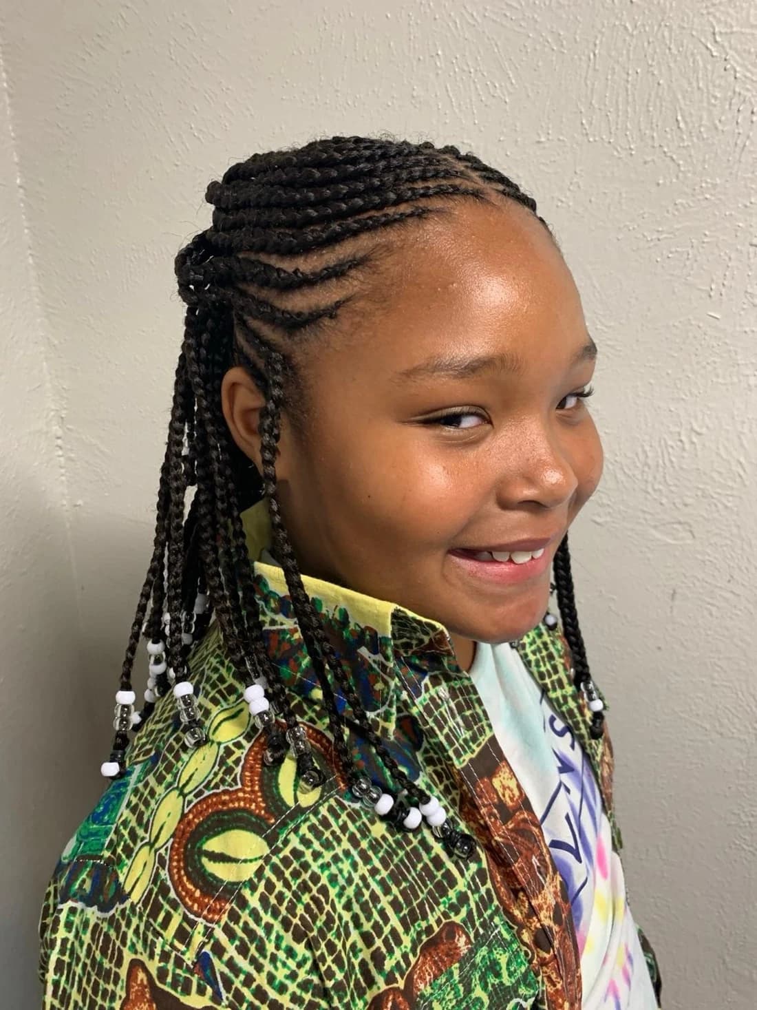Kids’ Braids with Beads by Pejah Braiding