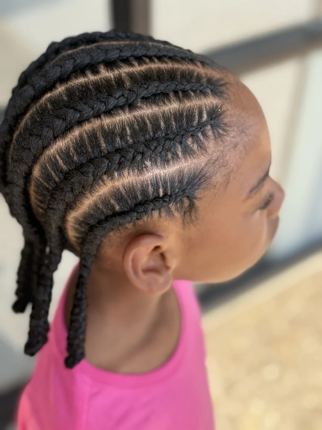 Kids’ Simple Cornrows by Pejah Braiding
