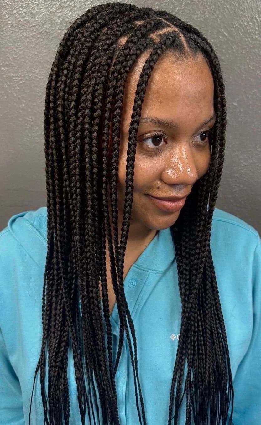 Classic Long Braids by Pejah Braiding