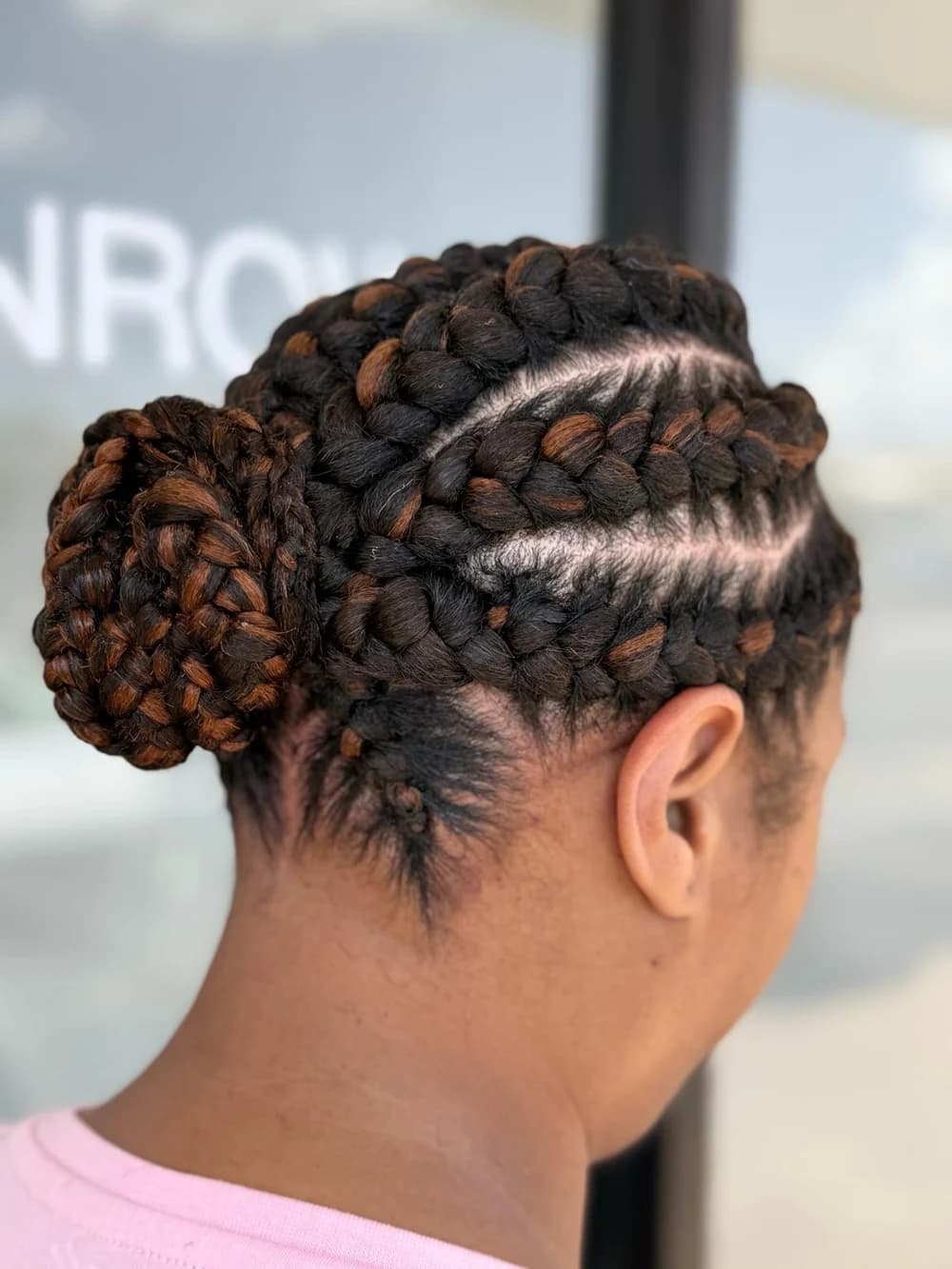 Cornrow Updo by Pejah Braiding