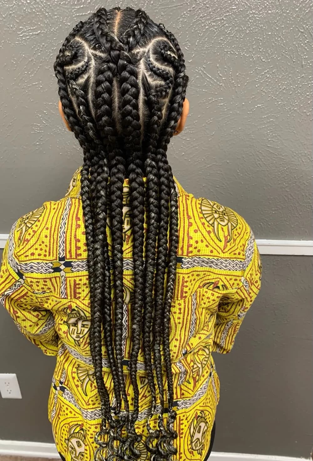 Creative cornrows detail